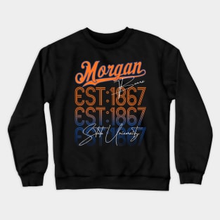 Retro  Morgan Back to State University Style Crewneck Sweatshirt